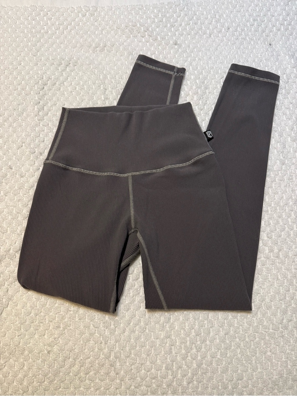 Born Primitive Limitless Ribbed High-Waist Leggings - Charcoal Gray